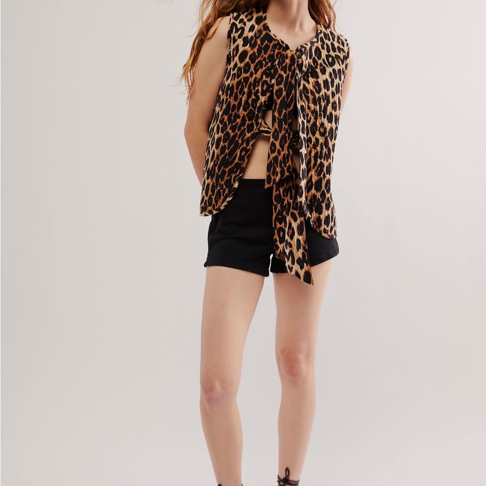 Leopard Print Sleeveless Tilly Leopard Gillet Sz 10